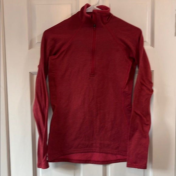 Patagonia Red Base Layer Capilene Quarter Zip Lightweight Sweatshirt - Size S - Picture 1 of 12